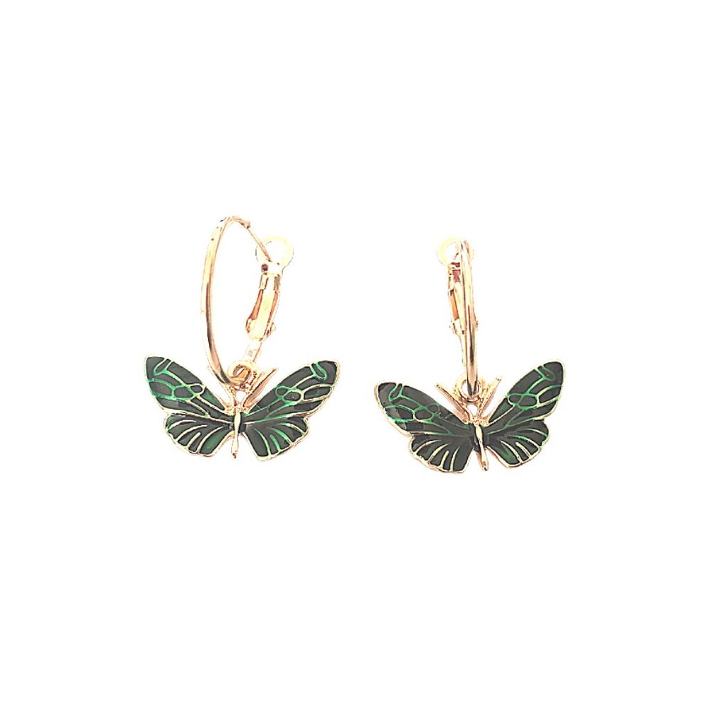 Butterfly Hoop Earrings
